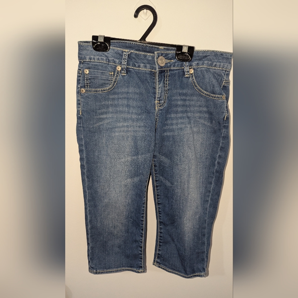 Buffalo David Bitton Blue Straight Leg Jeans with Natural Fading